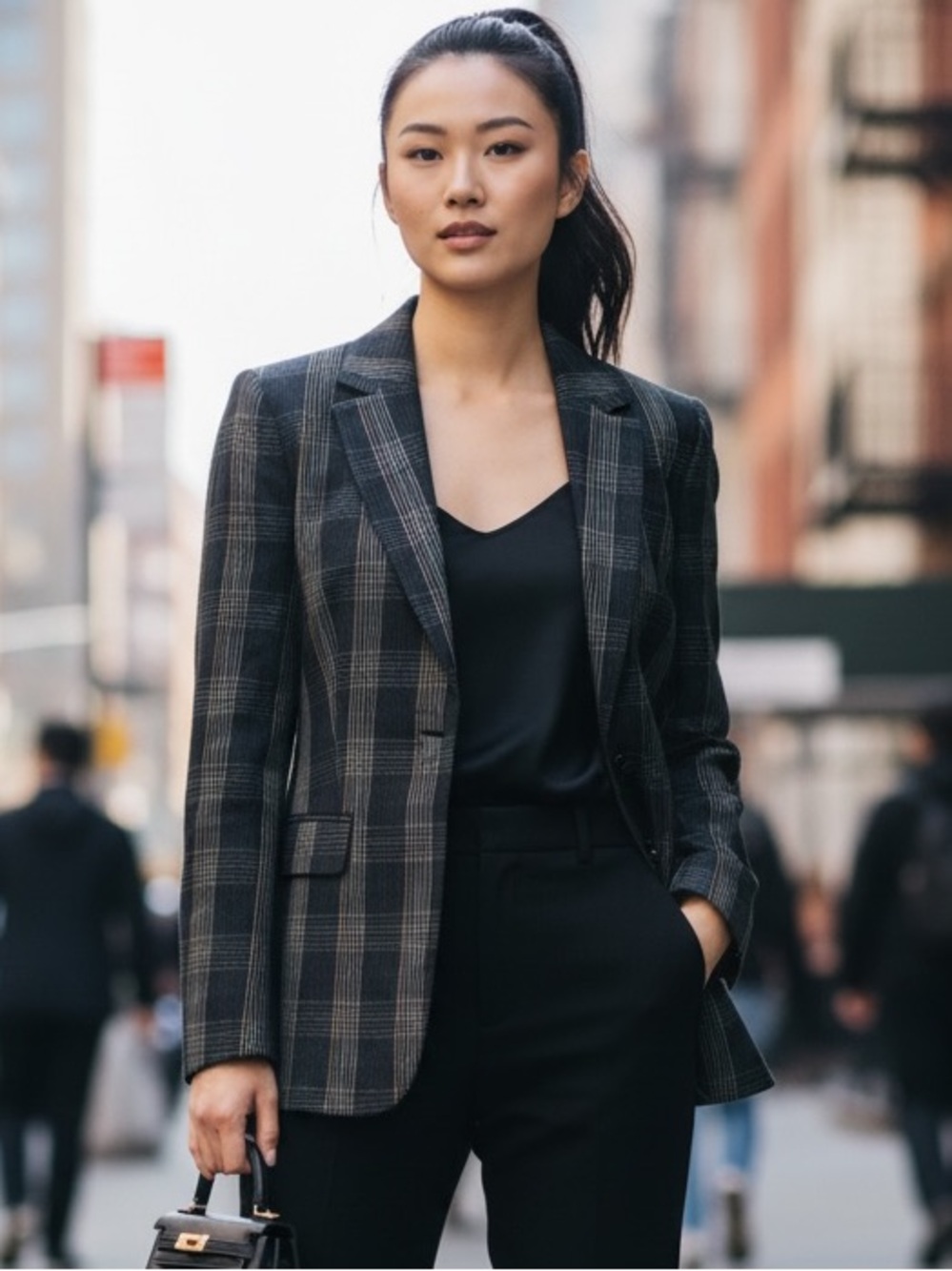 1901 Nordstrom Green Black Plaid Blazer 100% Cotton Excellent Sz 8